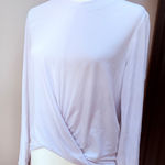 Old Navy Active  White Cropped Long Sleeve Tee Photo 0