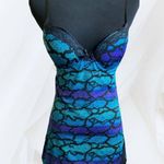 XOXO Blue,Black & Purple night slip-on dress size M Photo 3