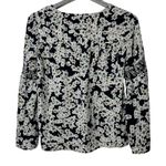 Ecru  Floral Print Silk Blouse Photo 1