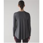 Lululemon  Acadia Long Sleeve W3AMKS Heathered Pitch Grey Gray Pima Cotton Size M Photo 1
