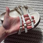 Top Moda Buckle Strap Sandals White Size 7.5 Photo 3