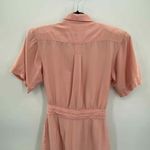 Vintage Albert Hei Coquette Romper Womens 8 Pink 100% Washable Silk Belt Pockets Photo 6