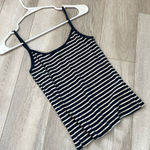 Brandy Melville  Tank Top cotton striped cami womens Navy Blue (one size) casual Photo 0