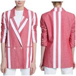 Badgley Mischka Striped Blazer Red White Photo 1