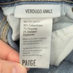 Paige Verdugo Ankle Skinny Ankle Jean Light Wash Women 27 Stretch Distressed Photo 5