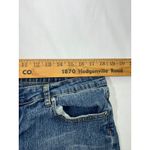 Shorty Jeans Women Boho Butterfly Lace Appliqué Crop Distressed Fray Hem Sz 15 Blue Photo 9