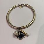 Ann Taylor Costume Gold Tone Charm Bracelet Signed Faux Pearl Rhinestone Enamel Photo 7