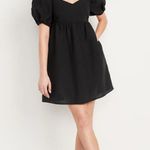 Old Navy  black fit & flare puff-sleeve mini dress  Photo 0