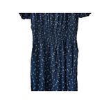 Madewell  Navy Blue Ditsy Floral Sophia Jumpsuit Women's Size Medium Photo 3