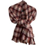 Charlie Paige  Red Pink White Fringe Scarf Soft Warm 100% Polyester NEW Tags Photo 4