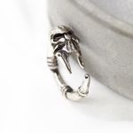 Fierce Skull Mask Ring Silver Photo 1