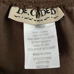 American Vintage Vintage Y2K 100% Cotton Brown Embroidered Floral Midi Skirt Boho Girlhood XS/S Photo 8