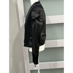 Affliction Black Premium Genuine Leather Puffed Sleeve Jacket Women Medium Photo 5