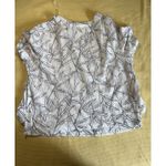 Cynthia Rowley 100% Cotton Top Size 2x Boat Neck Floral Outline Photo 1