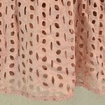 Japna  Sleeveless Eyelet & Appliqué Top in Peachy Pink Color, Size S. Photo 4