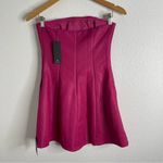 Lulus  Dress Stunning Reputation Shiny Magenta Pink Mini With Pockets Medium Photo 2