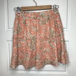 Paper Crane  Paisley Skirt Women's Small Peach, Neutral Lined Tie‎ Elastic Waist Photo 2
