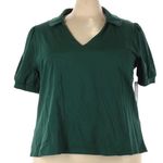 Modcloth Emerald Green Collared Top Size 3X Photo 0