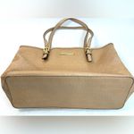 MICHAEL KORS MK Signature Jet Set Travel CARRYALL TOTE Bag Oyster Patent Leather Tan Photo 11