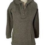 Cabela's Thick Sherpa Fleece Lined Olive Green Hoodie Sweater Jacket ~ LARGE Photo 1