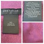 Ann Taylor  Sweater Cowl Neck Tunic Elbow Sleeve Purple Orchid Women’s Size XL Photo 8