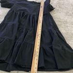 Nasty Gal  Black Smocked Ruffle Oversized Mini Dress Size 0 Short Sleeve Photo 8