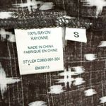 Anthropologie CLOTH & STONE x  | Black White Kasuri Hipster Star Blouse | Small Photo 5