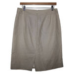 J.Crew Women's 15455 Ivory Bone Linen Cotton Pull On Zip Up Pencil Skirt Size 6 Photo 1