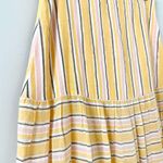 Veronica Beard  Serence Cotton Blend Maxi Skirt in Yellow Pink Metallic Stripe S Photo 2