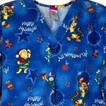 Disney Wonderful‎ World of  Pooh Christmas Scrub Shirt Photo 1