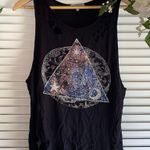 Charlotte Russe Black Distressed Zodiac Print Muscle Tee Photo 0