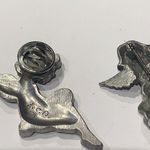Lot Of 2 Costume Jewelry Brooches Pins Pewter Angels Signed L.C.D. / Darla Photo 6