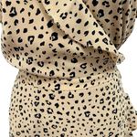 Aritzia Sunday Best Size 6 Savoy Wrap Dress Leopard Print Tan Black Ruffle Flowy Photo 5