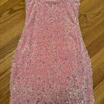Pink Sparkle Mini Dress Photo 1