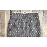 Antonio Melani Brown Blue Eyelet Scallop Hem Straight Pencil Skirt sz 6 Photo 3