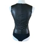 Commando  Black Faux Leather Bodysuit Sleeveless Stretch Modern Fit M Photo 1