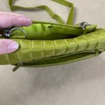 Lug Crossbody Bag Vintage Quilted Nylon Lime Green Adjustable Strap Pockets EUC Photo 3