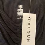Pac Sun Me To We Black Ruched Front Tank Top Crop NWT Size Medium Photo 4