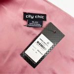 City Chic One Shoulder Sensual Satin Evening Tulip Hem Dress: Baby Blush Pink Photo 8