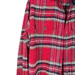 Carole Little Shacket Sz Medium Red Tartan Plaid Holiday Shirt Jacket Christmas Photo 3