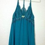 Victoria's Secret VICTORIA’S SECRET Teal Modal Lace Trim Short Nightgown Size M Photo 0
