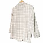 ASOS Design Oversized Blazer Cream Tan Plaid Boyfriend Jacket Size 12P 12 Petite Photo 3