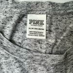 PINK - Victoria's Secret PINK logo crop t shirt in gray and light pink size xs Photo 3