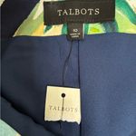 Talbots  Navy and Green Tropical Skirt 10 NWT Photo 3