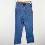 Wild Fable  Medium Wash Blue Denim High Rise Raw Hem Mom Jeans Women's Size 00 Photo 6