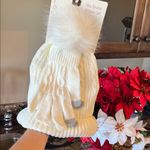 Chenille Knit Pom Beanie and Glove Set New Cream Photo 5