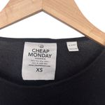 Cheap Monday Black Tie Distressed Long Sleeve Shirt Sz XS Photo 1