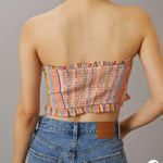 Pilcro Women’s Size M Rainbow Smocked Top Festival Going Out Strapless Photo 1