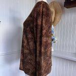 Rafaella Earth Tones Black & Brown Design Blouse Photo 3