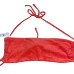 J.Crew NWT Coral Terry Cloth Bandeau Tie Back Bikini Swim Bathing Suit Top 3X Photo 1